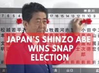 Japans Prime Minister Shinzo Abe clinches landslide victory in snap election