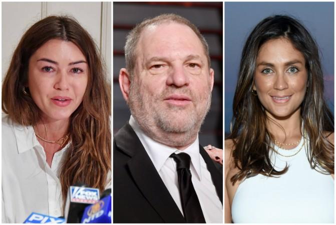 Mimi Haleyi (L), Harvey Weinstein (M) and Dominique Huett (R). harvey