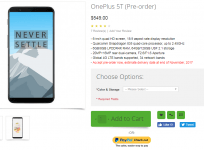 OnePlus 5T pre-orders live