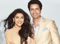 Bollywood actress Asin with husband Rahul Sharma