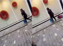 Woman pulling child
