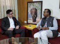 Danish Manzoor with Karnataka IT minister, Priyank Kharge