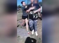 Shocking video shows mother being assaulted while holding six-month-old baby
