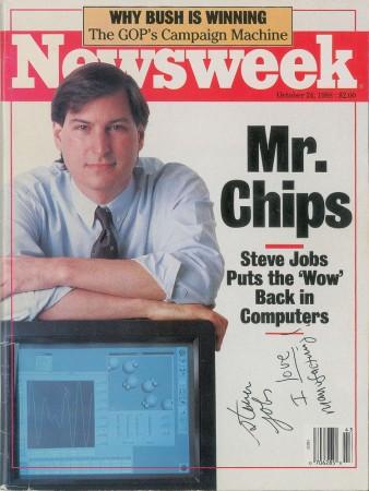 Steve Jobs signed Newsweek magazine Steve Jobs signed Newsweek magazine