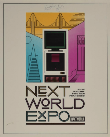 Steve Jobs signed NeXTWorld Expo poster Steve Jobs signed NeXTWorld Expo poster