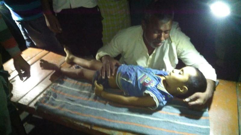 The boy who was hit by a car in Uttar Pradesh Minister cabinet minister Om Prakash Rajbhar convoy. Uttar Pradesh Minister cabinet minister Om Prakash Rajbhar.