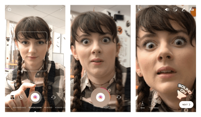 Instagram 'Superzoom' camera feature Instagram