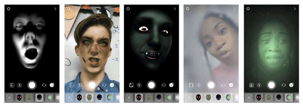 Instagram's newly-added Halloween face filters Instagram