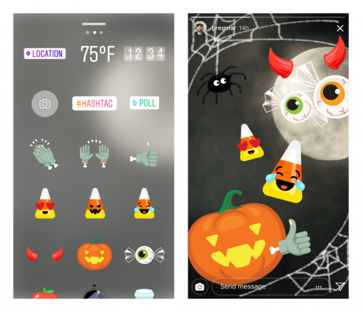 Instagram Halloween stickers Instagram