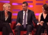 EmmaThompson (L), Adam Sandler (M), Claire Foy (R) in The Graham Norton Show