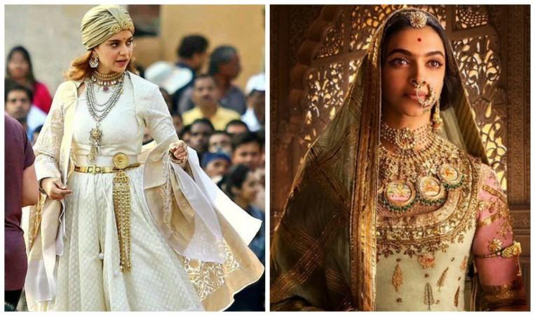Kangana Ranaut in Manikarnika and Deepika Padukone in Padmavati Kangana Ranaut in Manikarnika and Deepika Padukone in Padmavati