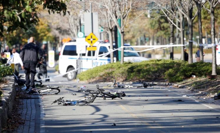 The bike path near the World Trade Center memorial strewn with mangled cycles new york terror attack