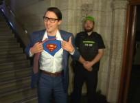 Canadian Prime Minister Justin Trudeau becomes Superman for Halloween