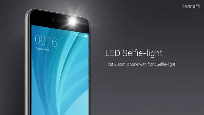 The Xiaomi Redmi Y1 selfie-centric smartphone launched by Xiaomi in India on November 2 Redmi Y1