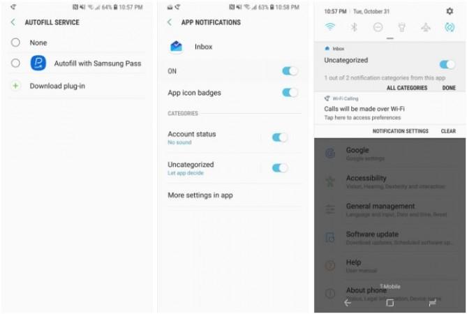 Galaxy S8 Android 8.0 Oreo beta screenshot Android 8.0 Oreo