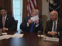 Trump is so pleased with tax reform plan, he kisses it