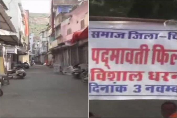 Protest in Chittorgarh against Padmavati. Padmavati