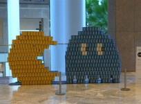 Sculptures made of cans offer creative solutions for hungry New Yorkers