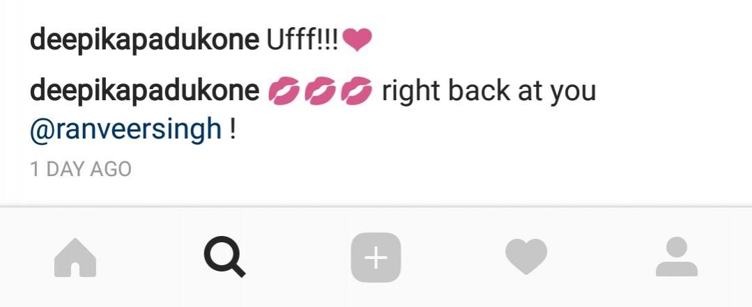 Deepika Padukone and Ranveer Singh's Instagram conversation Deepika Padukone