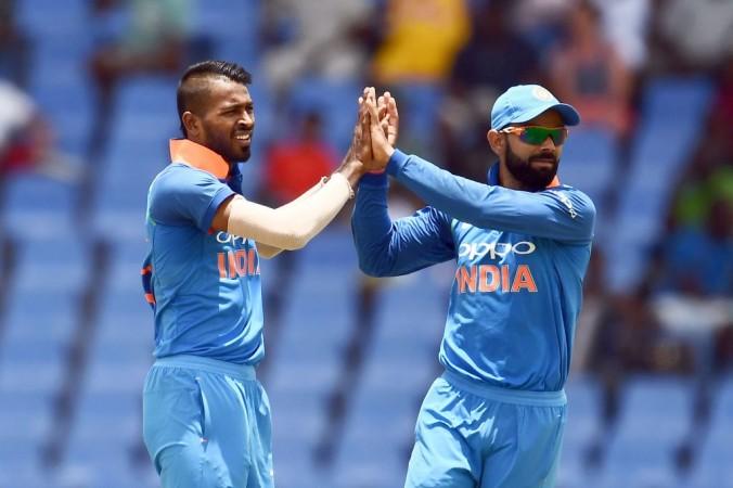 File photo of Hardik Pandya with captain Virat Kohli Virat Kohli and Hardik Pandya