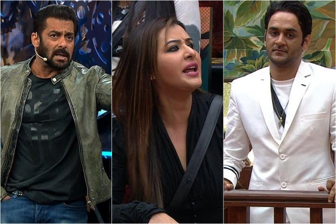 Salman Khan, Shilpa Shinde and Vikas Gupta Salman Khan, Shilpa Shinde, Vikas Gupta
