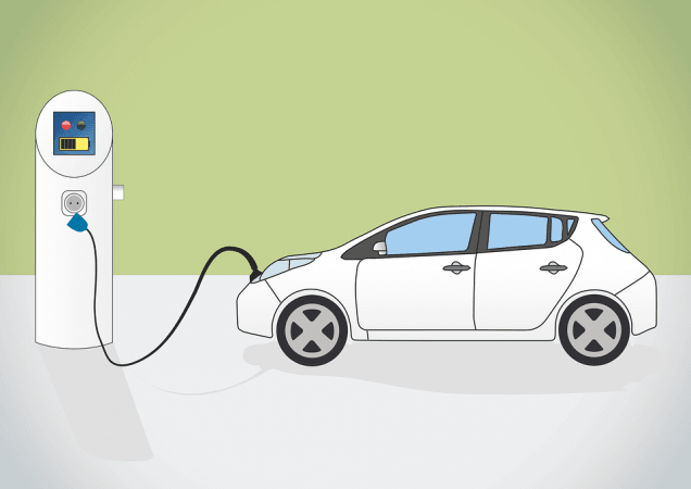 Representational image electric car charging