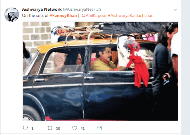 Aishwarya Rai and Anil Kapoor on the sets of Fanney Khan Aishwarya Rai