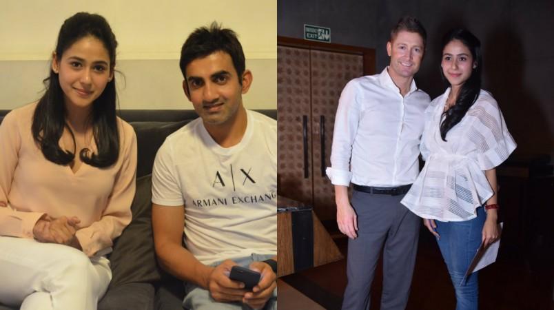 Nmami Agarwal with Gautam Gambhir and Michael Clarke Nmami Agarwal with Gautam Gambhir and Michael Clarke