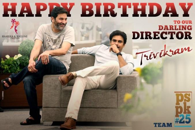 Trivikram Srinivas on the sets of PSPK25 Trivikram Srinivas on the sets of PSPK25