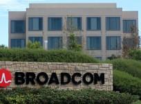 A sign to the campus offices of chip maker Broadcom Ltd