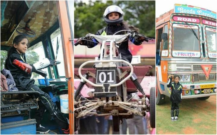 Rifah Taskeen driving lorry and quad bike in Mysuru Rifah Taskeen