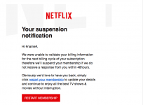 Netflix email scam