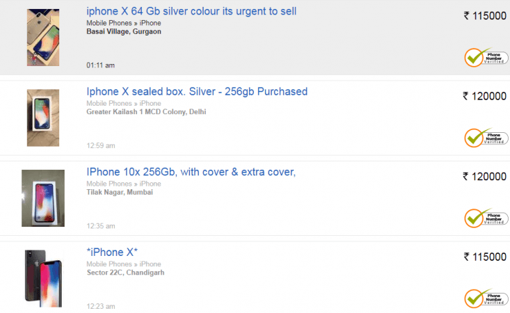 Olx ad for iPhone X in India Olx ad for iPhone X in India