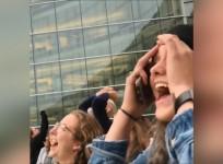 Salt Lake City residents stage scream protest on anniversary of Trump election victory