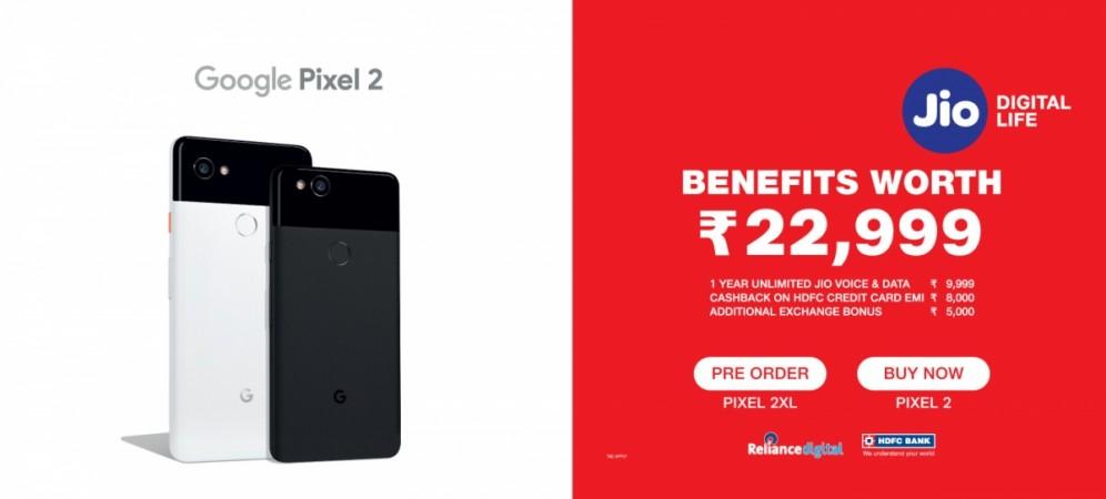 Jio Offers For Google Pixel 2 and Google Pixel 2 XL Jio Offers For Google Pixel 2 and Google Pixel 2 XL