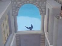 Syrian artist paints 3D optical illusion on roof of his home to reflect Syrias architectural heritage