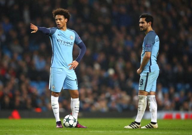 Manchester City stars Leroy Sane (L) and Ilkay Gundogan are two of the key men for Germany in the match manchester city
