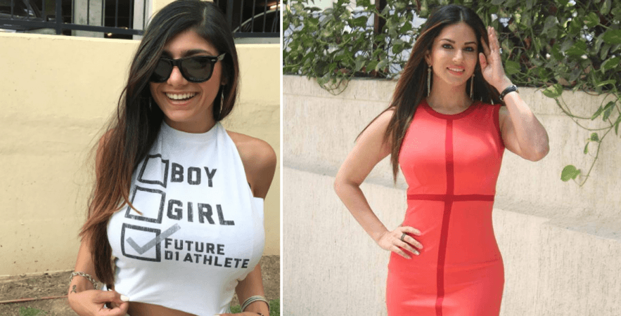 Mia Khalifa and Sunny Leone Mia Khalifa, Chunkzz, Sunny leone