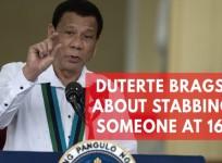 Philippine President Duterte claims he stabbed someone to death at 16