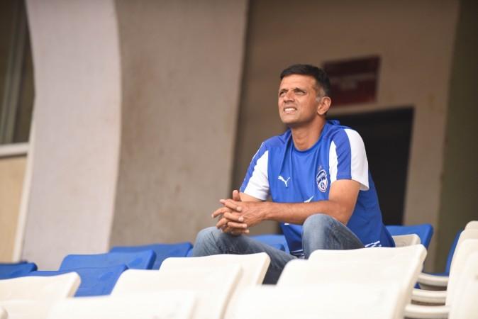 Rahul Dravid soaks in to the atmosphere at the Sree Kanteerava Stadium rahul dravid, bengaluru fc