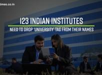 123 Indian institutes to lose 'university' from their names