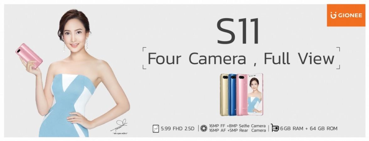 The promo image showing the upcoming Gionee S11 has been posted on Gionee Thailand Facebook page Gionee S11