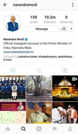 Narendra Modi's followers on Instagram narendra modi