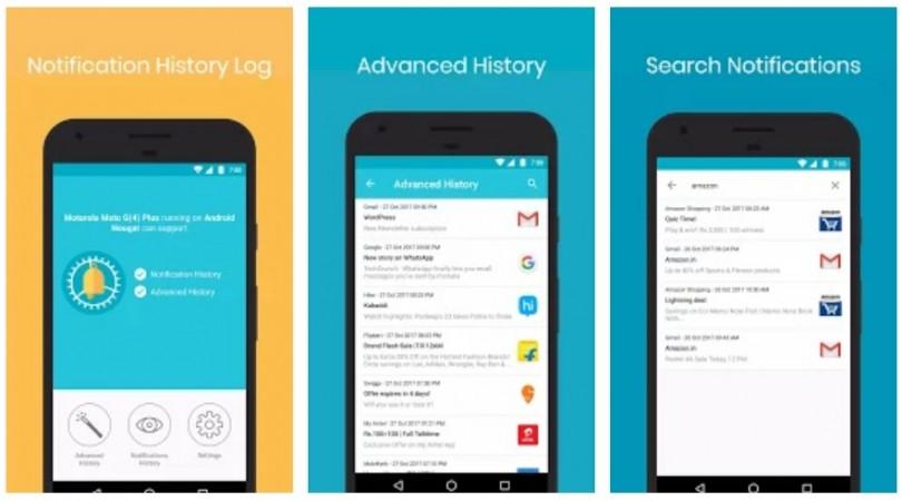 Notification History Log as seen on Google Play Notification History Log as seen on Google Play