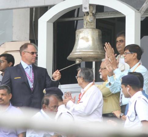 Matthew Hayden ringing the bell at Eden Gardens on Friday, November 17 Matthew Hayden