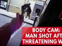 Police body cam footage shows officers shoot man holding wife at gunpoint