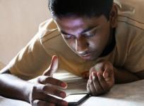 teen using mobile