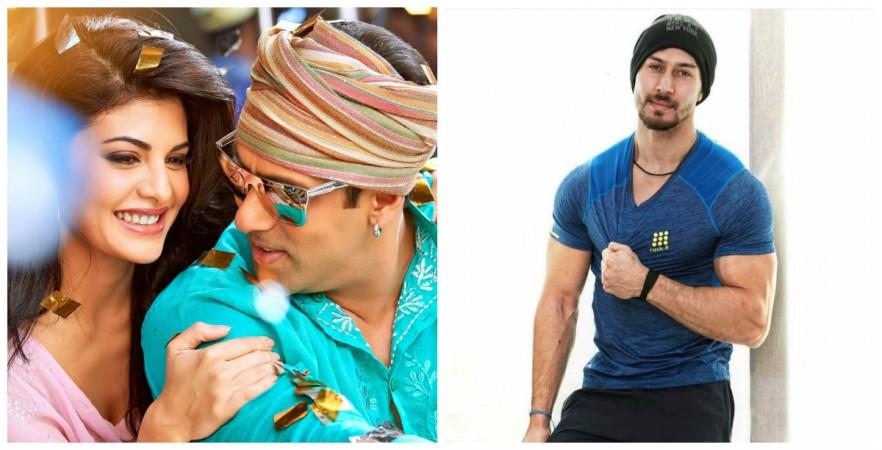 Salman Khan and Jacqueline Fernandez (left), Tiger Shroff (right) Salman Khan and Jacqueline Fernandez (left), Tiger Shroff (right)