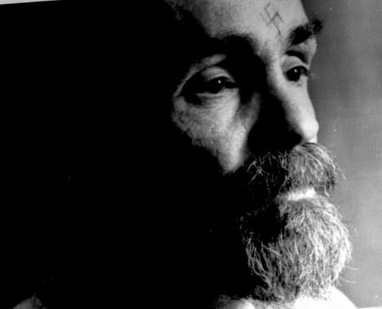 Charles Manson talks during an interview August 25, 1989. Charles Manson