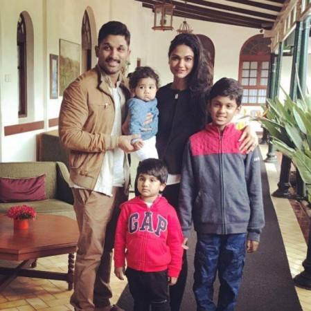 Allu Arjun with his family Allu Arjun with his family
